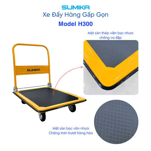 Xe Đẩy Hàng 300kg Giá Rẻ Sumika H300 Kho Hồ Chí Minh
